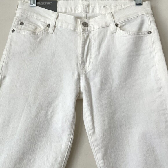 7 for All Mankind The Skinny Second Skin Legging Jeans White 28 - Picture 5 of 7